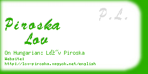 piroska lov business card